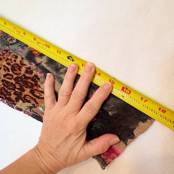 Alberto Makali sequined crinkle animal print button down top S/L - Picture 7 of 8